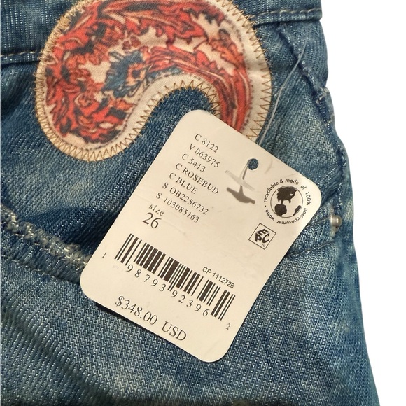 *NWT* Free People Flying High Patched Jeans Size 26 - Picture 13 of 14